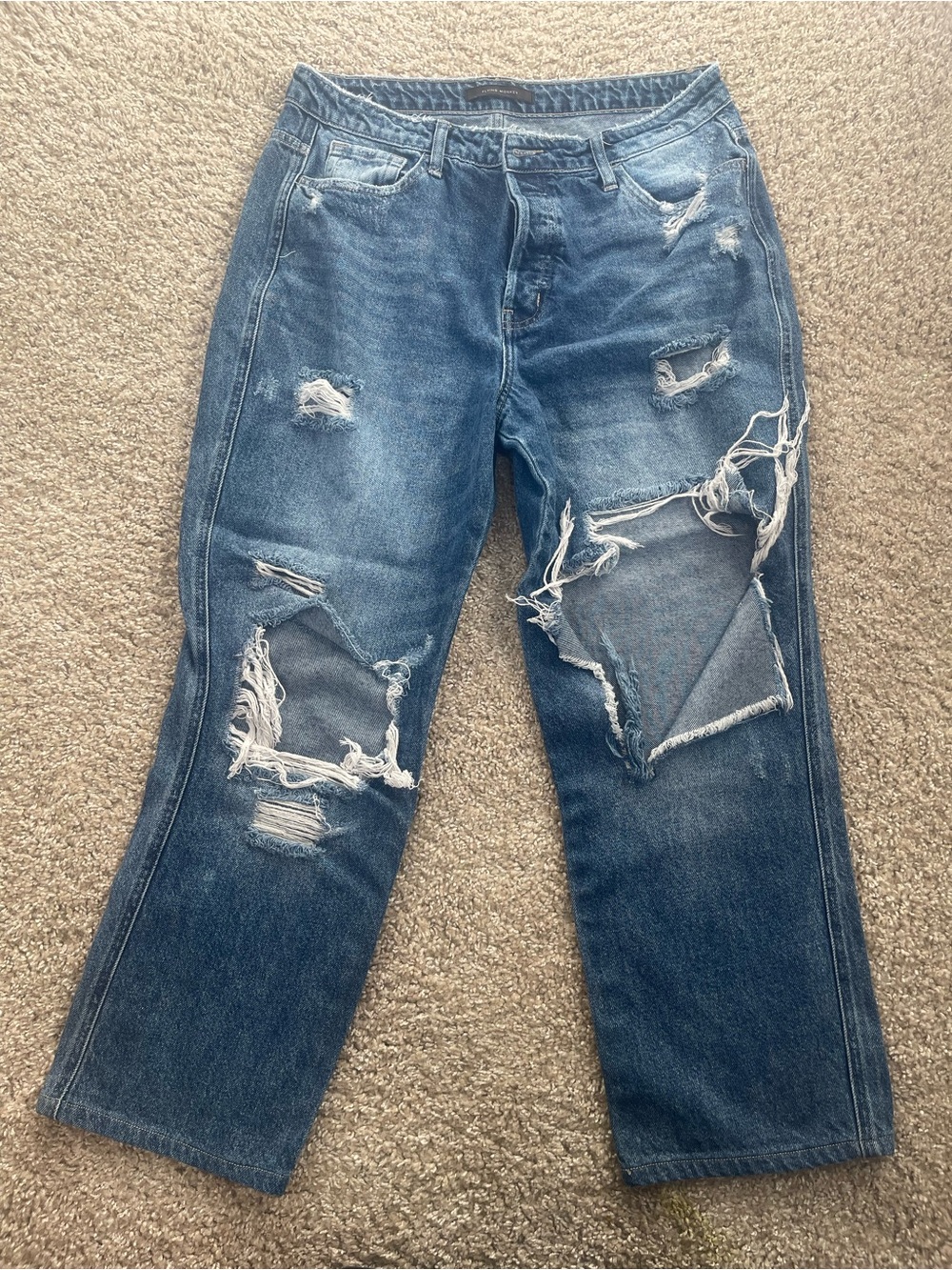 Flying Monkey Medium Wash Distressed Denim Jeans